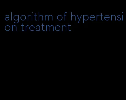 algorithm of hypertension treatment