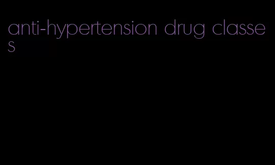 anti-hypertension drug classes