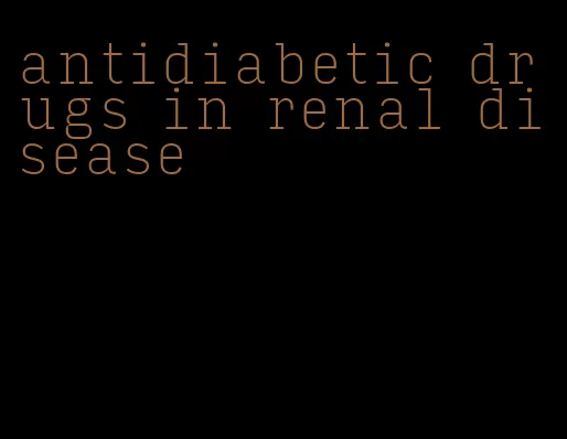 antidiabetic drugs in renal disease