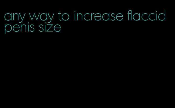 any way to increase flaccid penis size