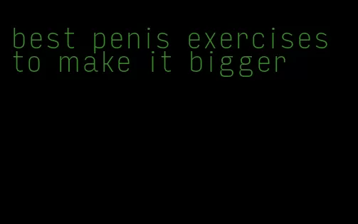 best penis exercises to make it bigger