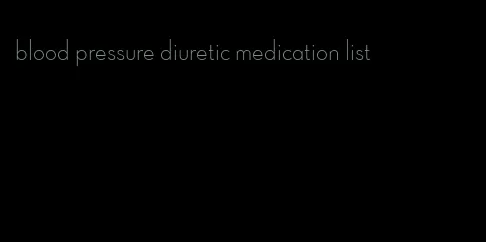 blood pressure diuretic medication list