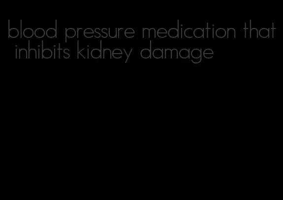 blood pressure medication that inhibits kidney damage