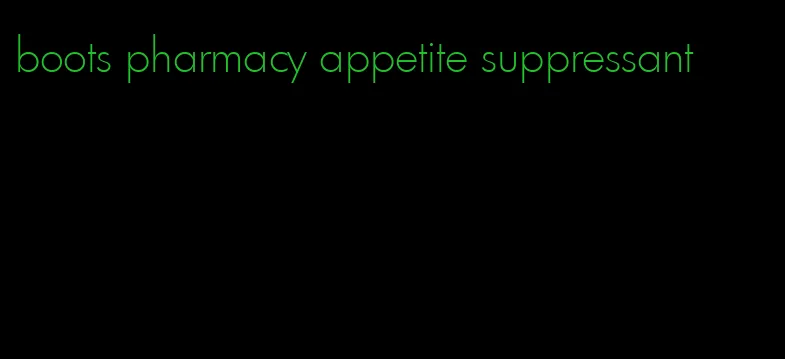 boots pharmacy appetite suppressant