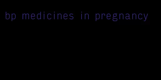 bp medicines in pregnancy