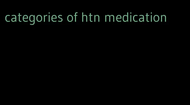 categories of htn medication