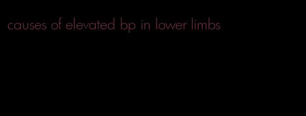 causes of elevated bp in lower limbs