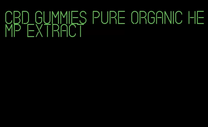 cbd gummies pure organic hemp extract