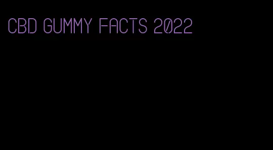 cbd gummy facts 2022