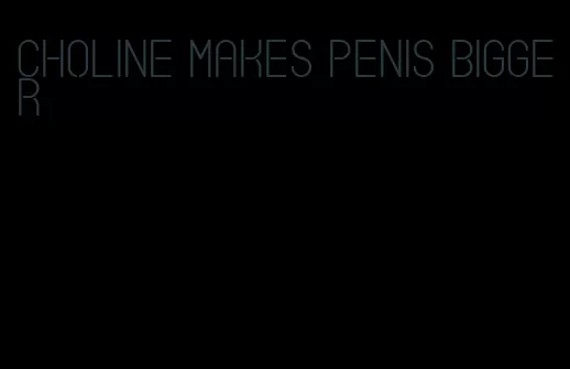choline makes penis bigger