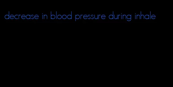 decrease in blood pressure during inhale
