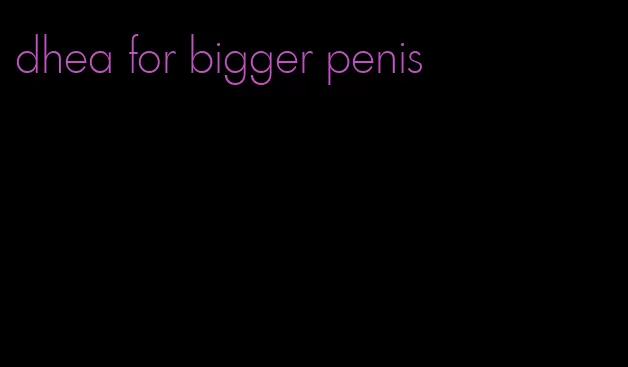 dhea for bigger penis