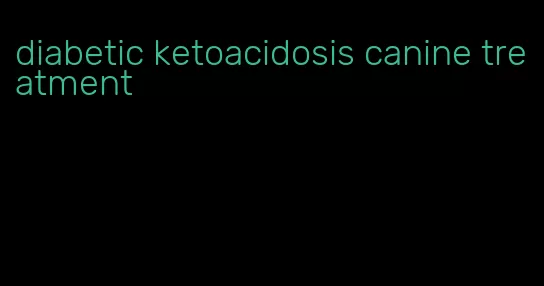 diabetic ketoacidosis canine treatment