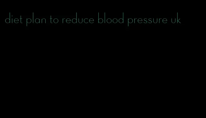 diet plan to reduce blood pressure uk