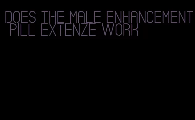 does the male enhancement pill extenze work