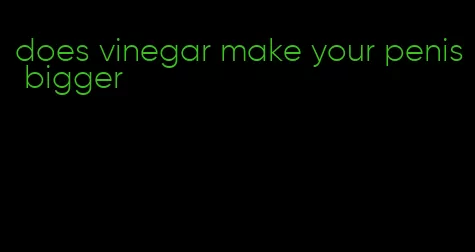 does vinegar make your penis bigger