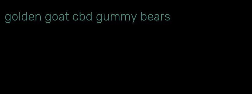 golden goat cbd gummy bears