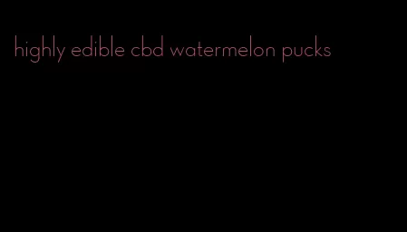 highly edible cbd watermelon pucks