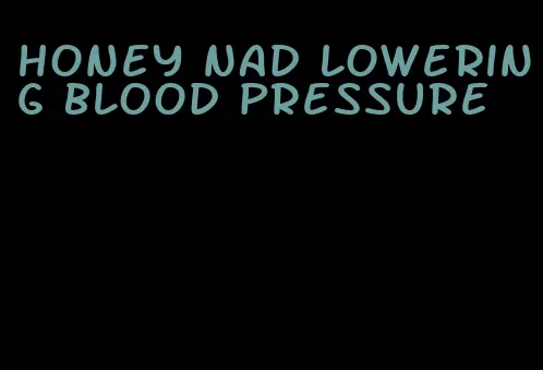 honey nad lowering blood pressure
