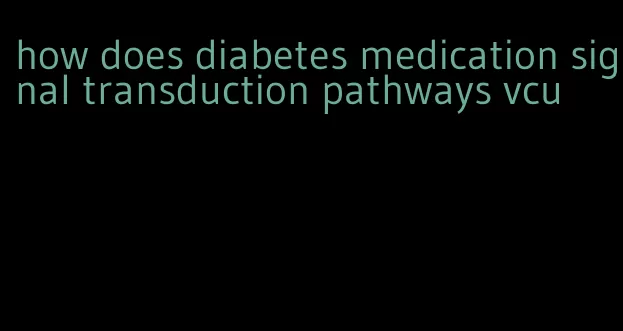 how does diabetes medication signal transduction pathways vcu