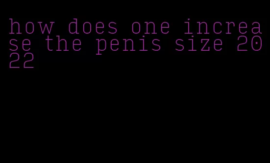 how does one increase the penis size 2022