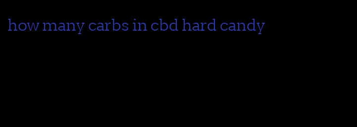 how many carbs in cbd hard candy