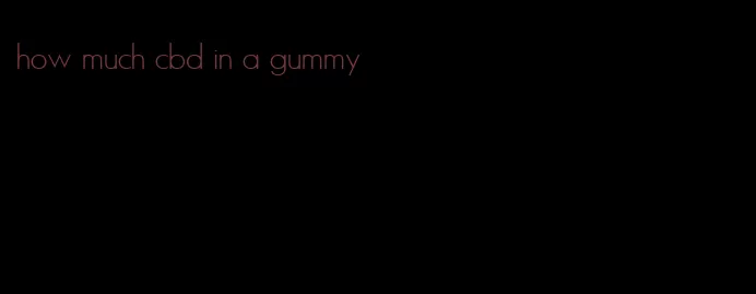 how much cbd in a gummy