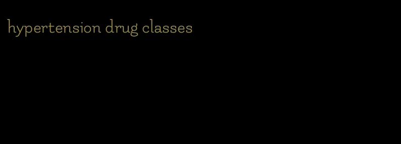 hypertension drug classes
