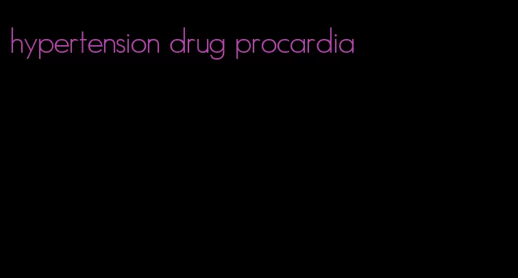 hypertension drug procardia