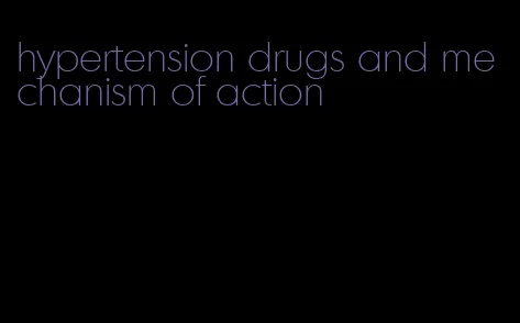 hypertension drugs and mechanism of action