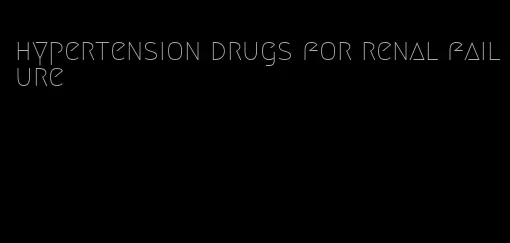 hypertension drugs for renal failure