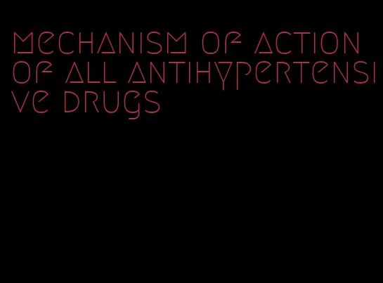 mechanism of action of all antihypertensive drugs