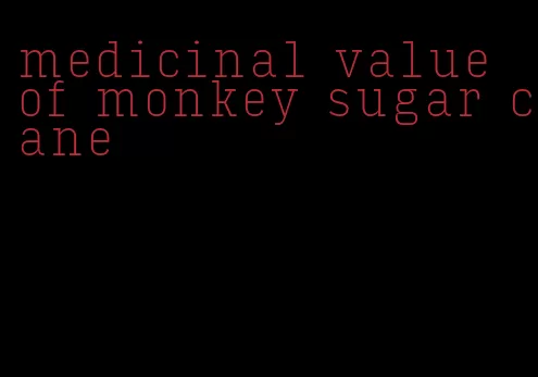 medicinal value of monkey sugar cane
