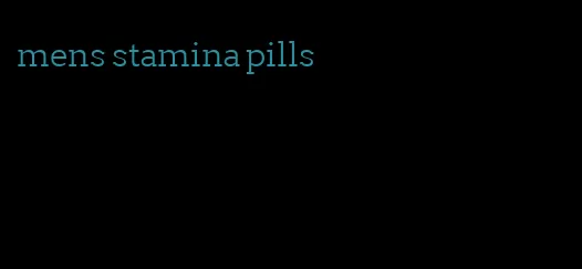 mens stamina pills