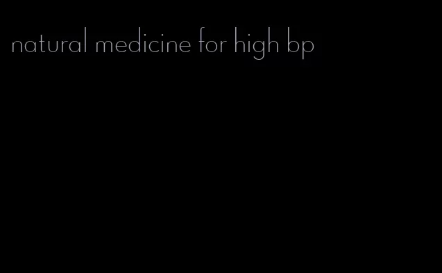 natural medicine for high bp