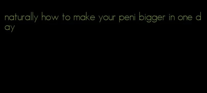 naturally how to make your peni bigger in one day