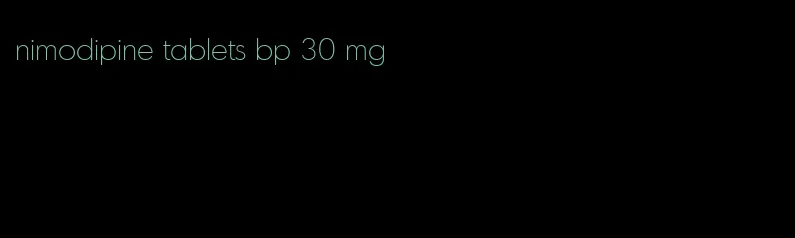 nimodipine tablets bp 30 mg