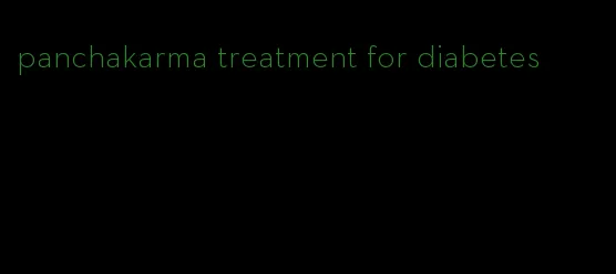 panchakarma treatment for diabetes
