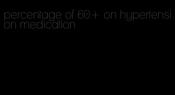 percentage of 60+ on hypertension medication