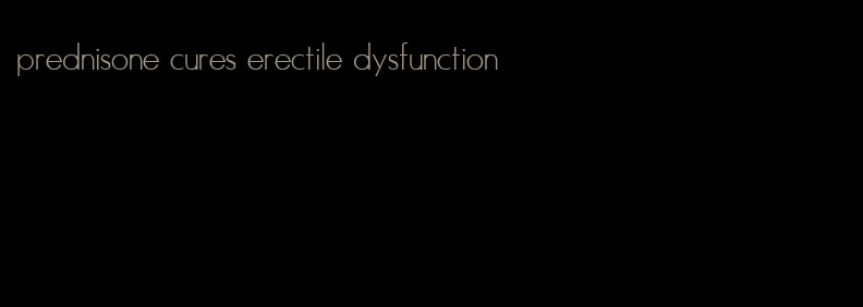 prednisone cures erectile dysfunction