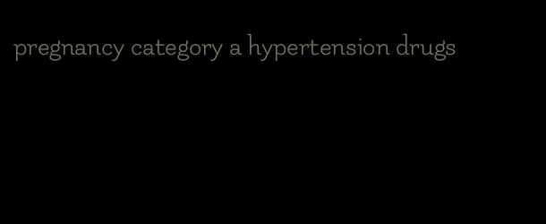 pregnancy category a hypertension drugs