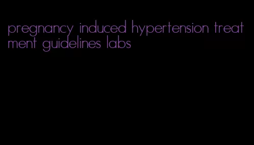 pregnancy induced hypertension treatment guidelines labs