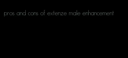pros and cons of extenze male enhancement