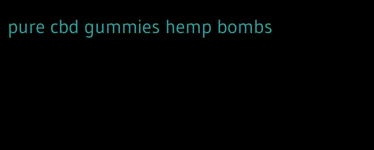 pure cbd gummies hemp bombs