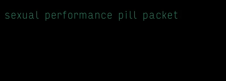 sexual performance pill packet