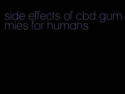side effects of cbd gummies for humans