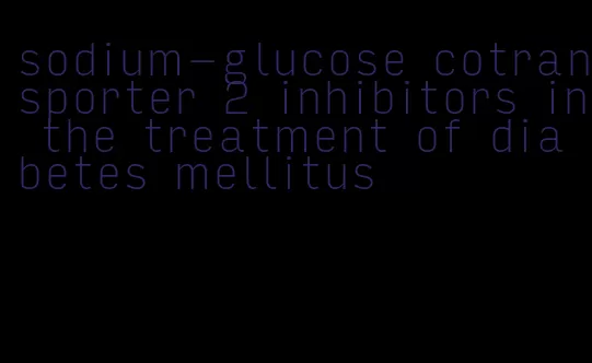 sodium-glucose cotransporter 2 inhibitors in the treatment of diabetes mellitus
