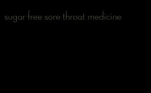 sugar free sore throat medicine