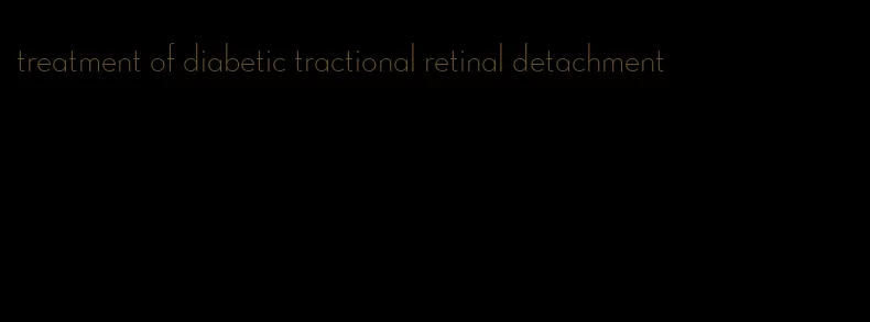 treatment of diabetic tractional retinal detachment