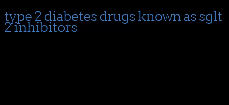 type 2 diabetes drugs known as sglt2 inhibitors